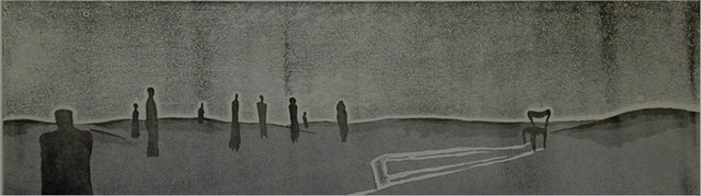 journey - etching relief - 6 x 22 inches Image