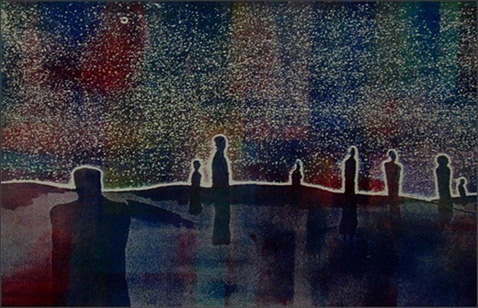 origins ii - etching e/v - 6 x 10 inches Image
